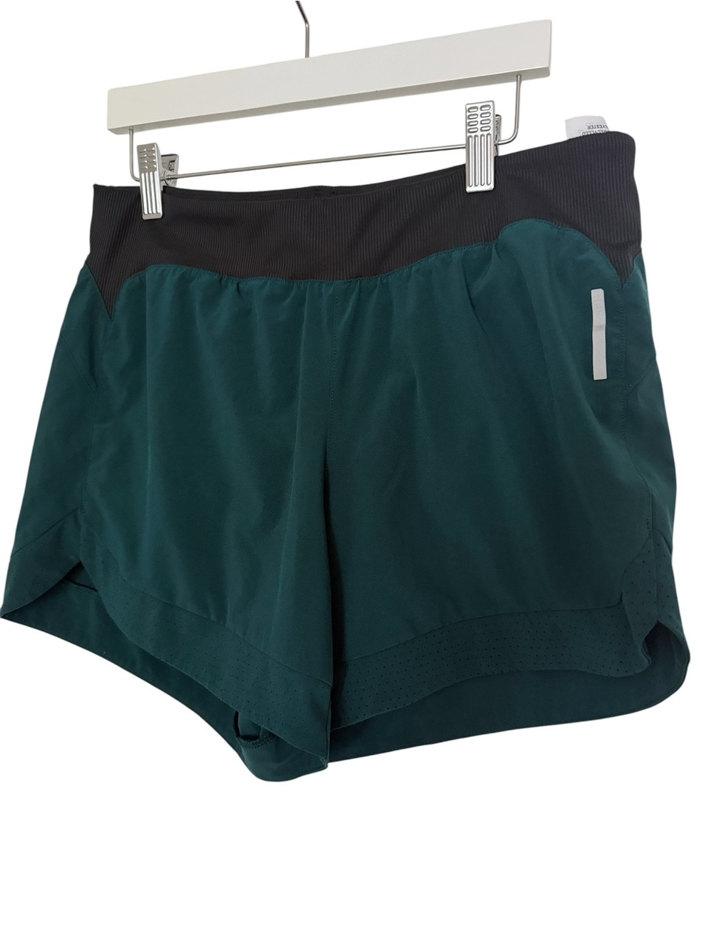 REI Teal Athletic Shorts with Black Waistband